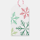 Snowflake Colorful | Vakantie Cadeaulabel (Achterkant)