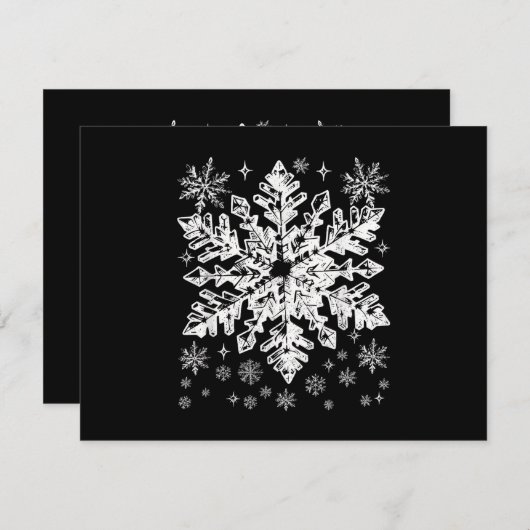 Snowflake Costume Winter Christmas Matching Mens W Kaart (Voorkant / Achterkant)