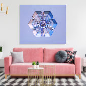 Snowflake Crystal Canvas Afdruk (Insitu (Woonkamer))