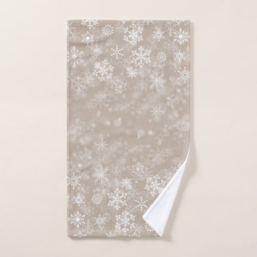 Snowflake Custom Kleuren Kerst Badhanddoek Set Bad Handdoek (Handdoek)