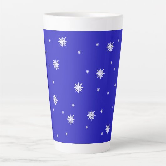 Snowflake Dance Patroon Latte Mok (Voorkant)