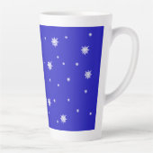 Snowflake Dance Patroon Latte Mok (Rechts)
