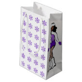 Snowflake Dancer Purple Petite Sac Cadeau (Dos Angle)