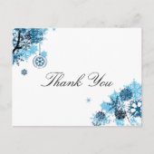 Snowflake Dank u briefkaart (Voorkant)