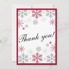 Snowflake dank u opmerking bedankkaart