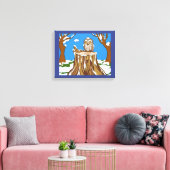 Snowflake de Owl Canvas Afdruk (Insitu (Woonkamer))