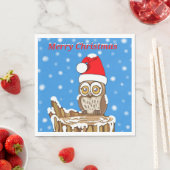 Snowflake de Owl met Kerstmis Servetten (Insitu)