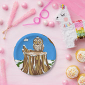 Snowflake de Owl Papieren Bordje (Feest)