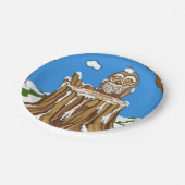 Snowflake de Owl Papieren Bordje (Gekanteld)