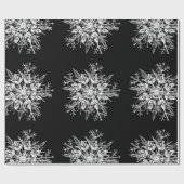 Snowflake Design Black White Cadeaupapier (Vlak)