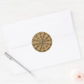 Snowflake Design  Holiday Card-zegels Ronde Sticker (Envelop)