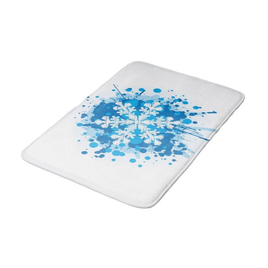 Snowflake design met platte verf badmat (Gekanteld)
