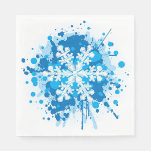 Snowflake design met platte verf servet