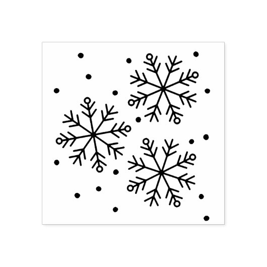 Snowflake design 	rubberstempel (Afrduk)