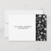 Snowflake Edge Bar Mitzvah Reply RSVP Kaartje (Achterkant)