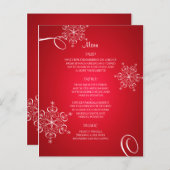 Snowflake Elegance Wedding Menu (Voorkant / Achterkant)