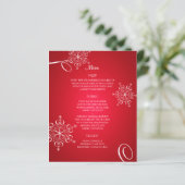 Snowflake Elegance Wedding Menu (Staand voorkant)