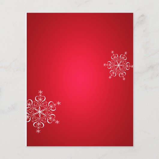 Snowflake Elegance Wedding Menu (Achterkant)