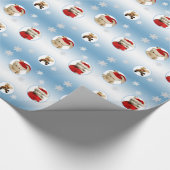 Snowflake- en rendierkerstpapier cadeaupapier (Hoek)