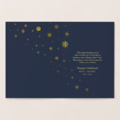 Snowflake en sneeuwvloerkersen met kerstgoud ID426 Folie Kaarten (Binnen)
