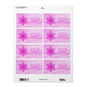 snowflake Étiquette de adresse de vacances (Feuille entière)