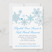 Snowflake Faire-part de mariage (Malibu Silver) (Devant)