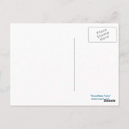 Snowflake Fairy Briefkaart (Achterkant)