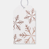 Snowflake Faux Folie Holiday Cadeaulabel (Achterkant)