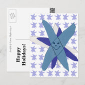Snowflake Feestdagenkaart (Voorkant / Achterkant)