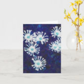 Snowflake Flower Blue Note Kaart (Gele Bloem)
