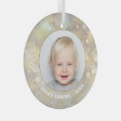 Snowflake Foto Glas Ornament (Voorkant Rechts)