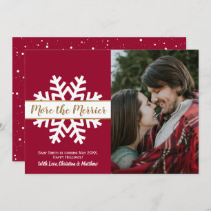 Snowflake Foto kerstmis aankondiging