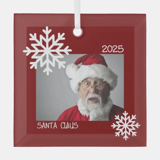 Snowflake Foto Ornament (Voorkant)