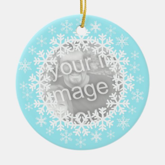 Snowflake Foto Ornament (Voorkant)