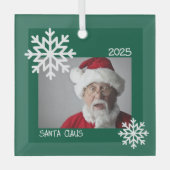 Snowflake Foto Ornament (Voorkant)