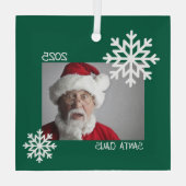 Snowflake Foto Ornament (Achterkant)