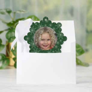 Snowflake Foto Ornament Kaart