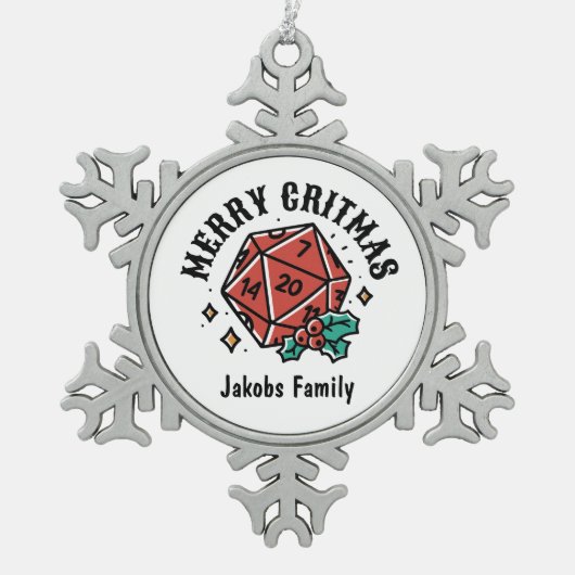 Snowflake Framed Ornament (Voorkant)