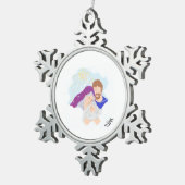 Snowflake Framed Ornament Savior is geboren (Rechts)
