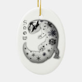 Snowflake Gecko Ornament (Achterkant)