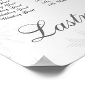 Snowflake Gem Silver Wedding Seding Chart Poster (Hoek)