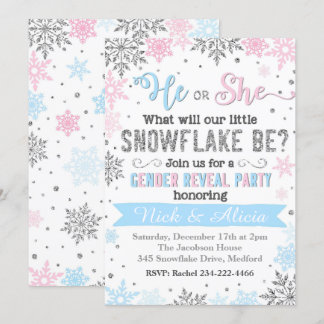 Snowflake Gender Reopenbaart Uitnodiging