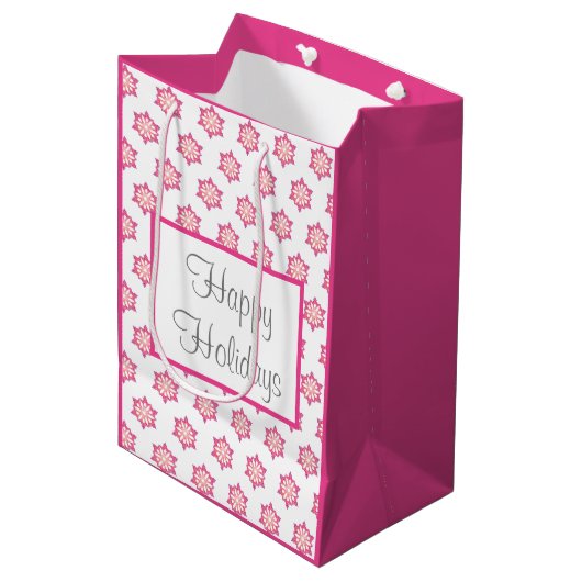 Snowflake Gift Bag Medium Cadeauzakje (Voorkant Gekanteld)