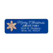 Snowflake Gingerbread Cookie Christmas Label (Voorkant)