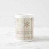 Snowflake Gingham Plaid Mug – Cozy Neutral Farm (Devant)