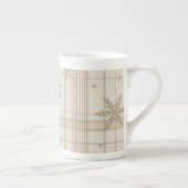 Snowflake Gingham Plaid Mug – Cozy Neutral Farm (Droite)