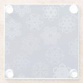 Snowflake Glazen Onderzetter (Achterkant)