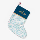 Snowflake Glitter Kerstmis stoppen Kleine Kerstsok (Voorkant (Hangend))