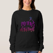 Snowflake Glitter Sweatshirts Snowflake Kerstmis Trui (Voorkant)