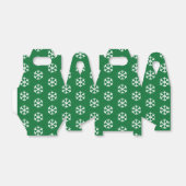 Snowflake Green Kerstmis-voordestoestel Bedankdoosjes (Uitgevouwen)